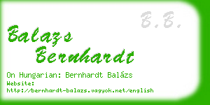 balazs bernhardt business card